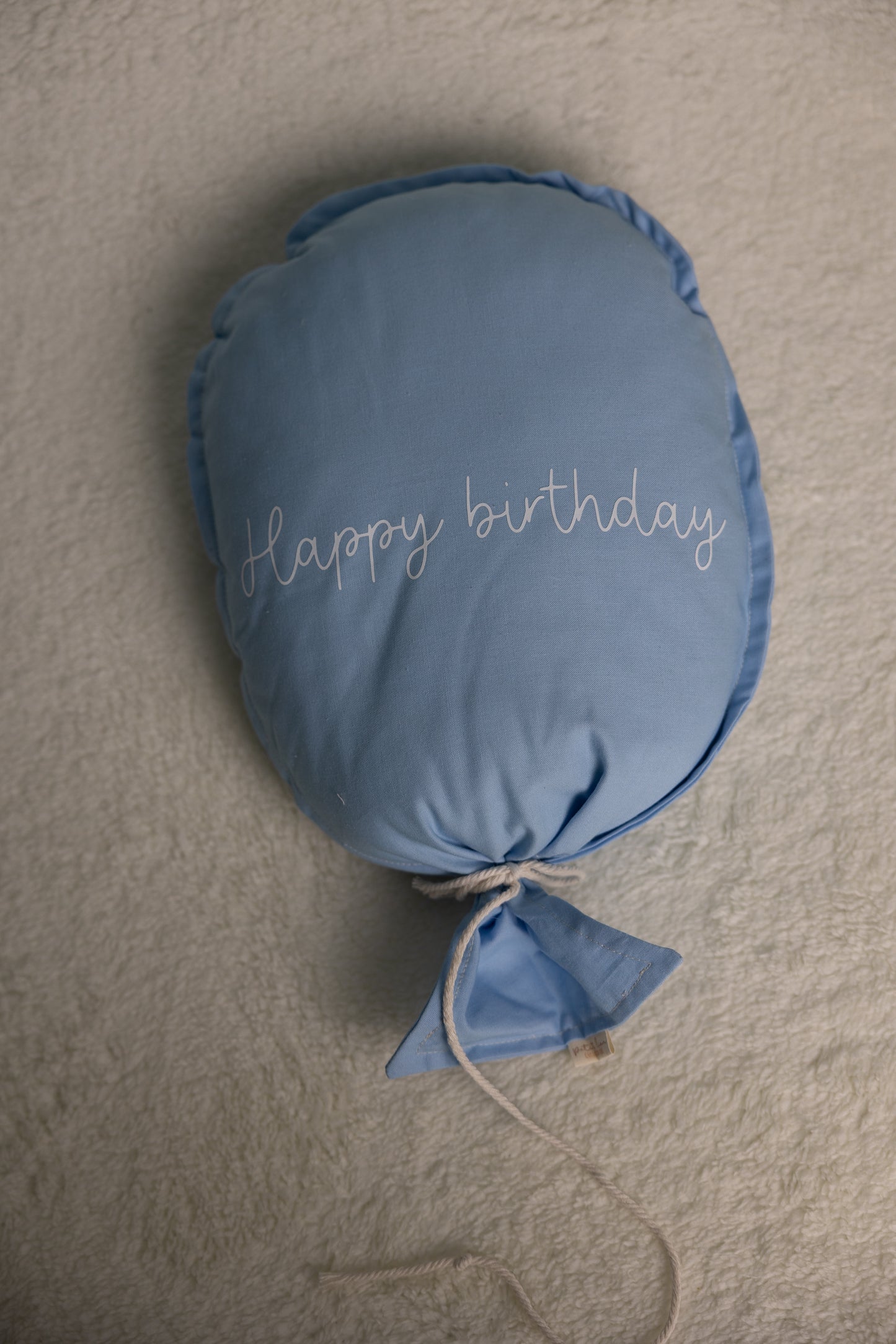 Ballon bleu pâle Happy birthday