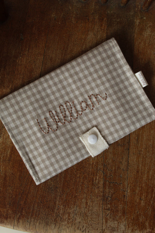 Protège carnet vichy vintage