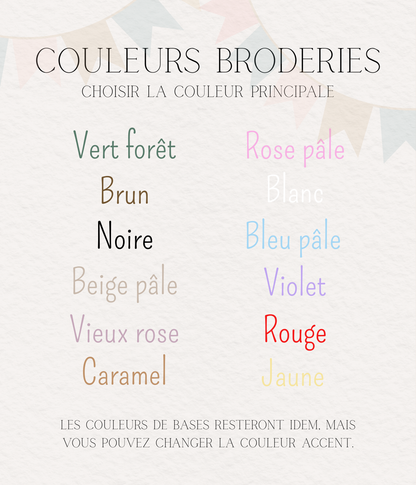 Chapeau de fête broderie ourson bouclé