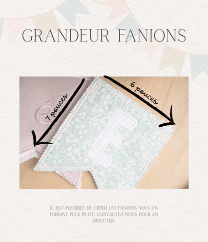 Banderole de fanions brodés personnalisables