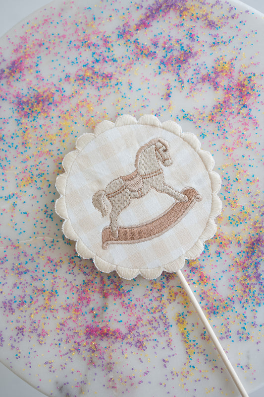 Cake topper Cheval à bascule