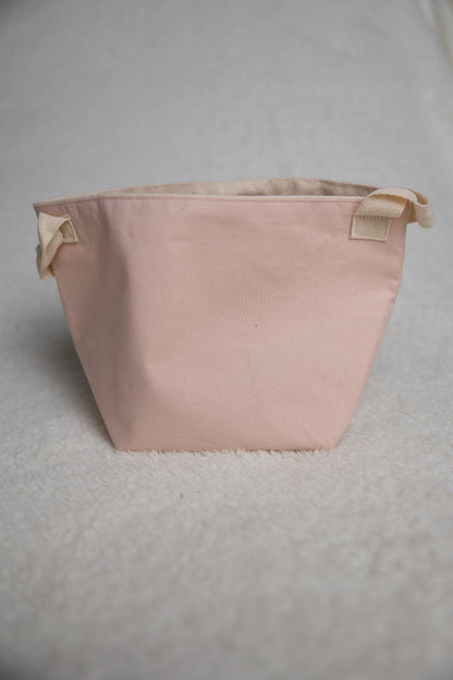 Petit panier rose pâle