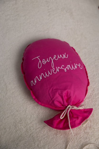 Ballon Fuchsia Joyeux anniversaire
